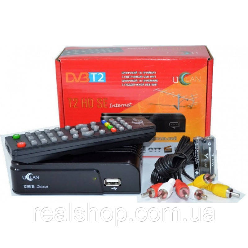 Комплект uClan T2 HD SE Internet + WI-FI адаптер без LED-дисплея DVB-T2 приймач