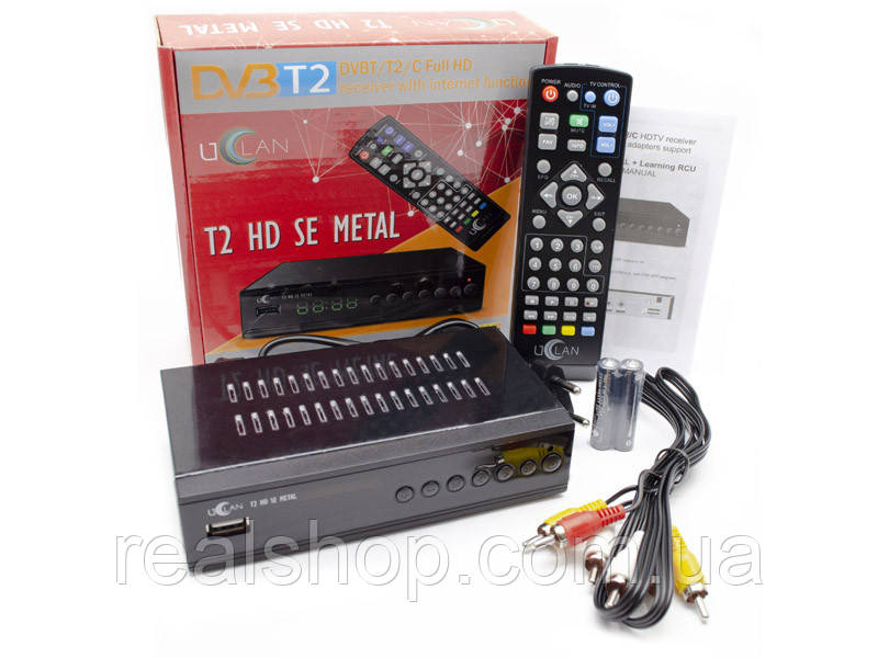 Комплект Т2 ресивер uClan T2 HD SE Internet Metal + WI-FI адаптер, DVB-T2 приймач