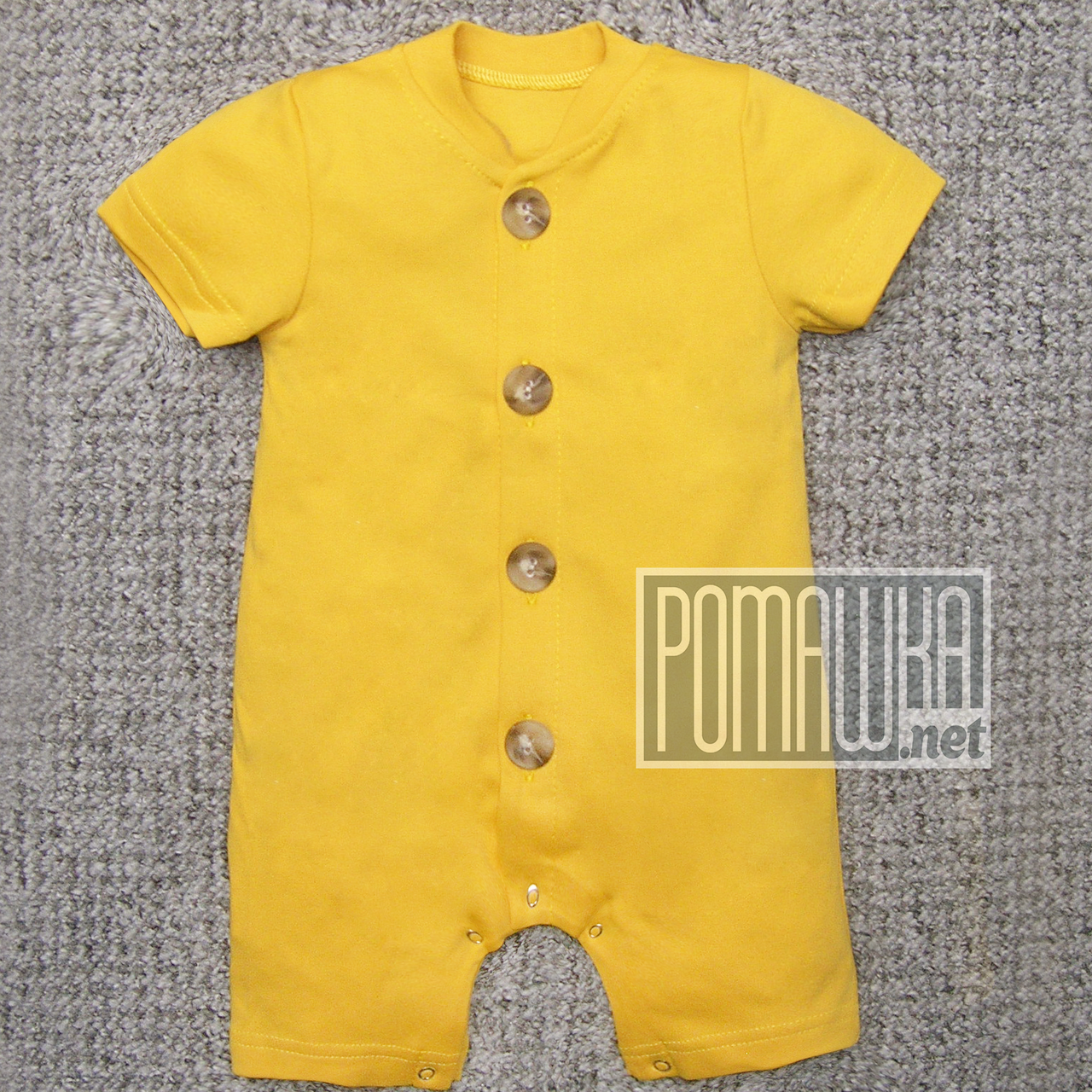 Дитячий ромпер 74 5-7 міс пісочник   для хлопчика новонароджених малюків з ІНТЕРЛОК 4722 Бірюзовий, фото 1