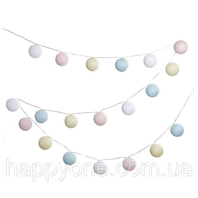 Вулична гірлянда "Pastel" (20 кульок) Lubanida