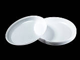 Тарілки одноразові пластикові 17 см 100 шт білі, фото 3
