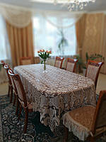 В'язана скатертина з мережива 180x360