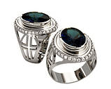 Кільце чоловіче срібне православне Хрест, фото 3