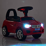 Каталка-толокар Mercedes з гумовими колесами Bambi M 3147C-4 синього кольору, фото 4