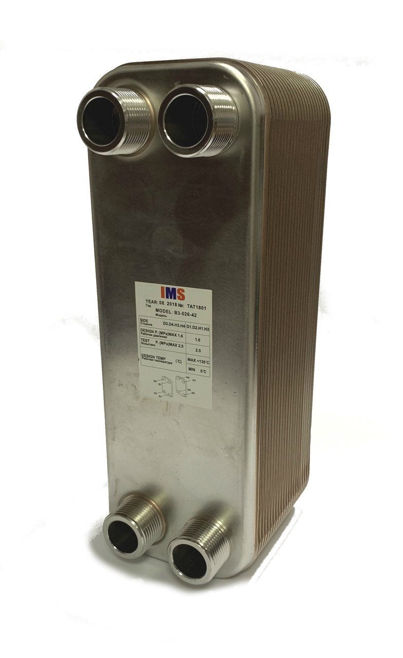 Пластинчастий теплообмінник IMS B3-026-42 1 (100-120кВт)