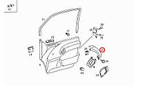 MERCEDES Ручка дверей (передньої/всередині) (R) MB Vito (W638) 96-03 (сіра)