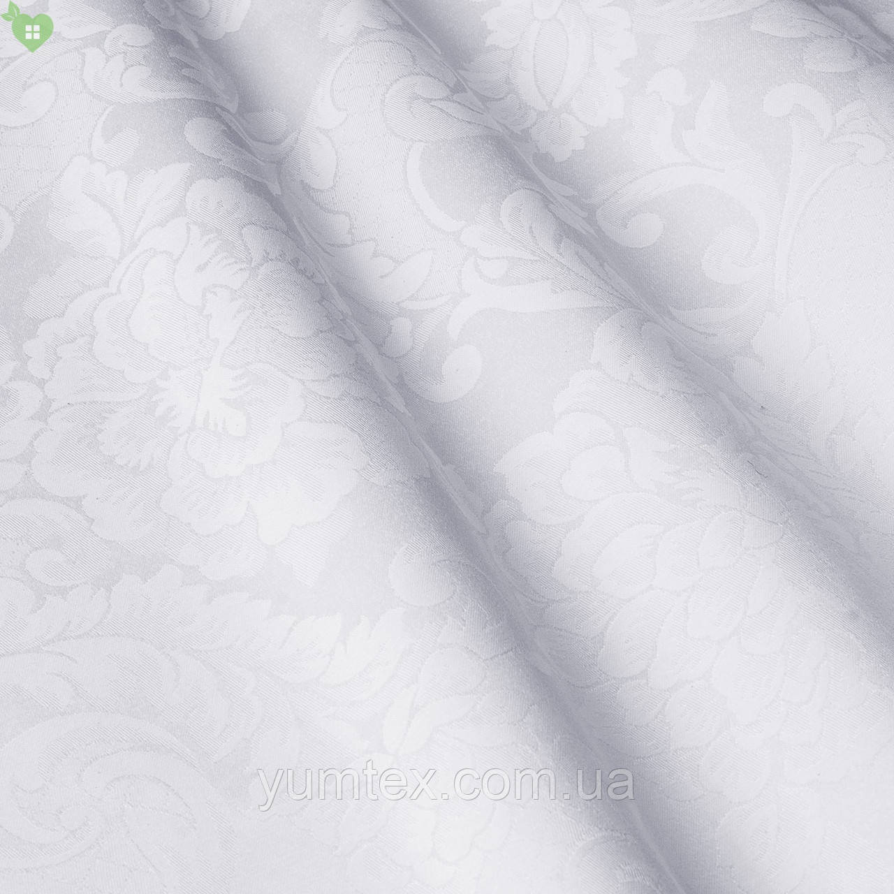 Скатертинна тканина для ресторану з вензелем білого кольору Італія