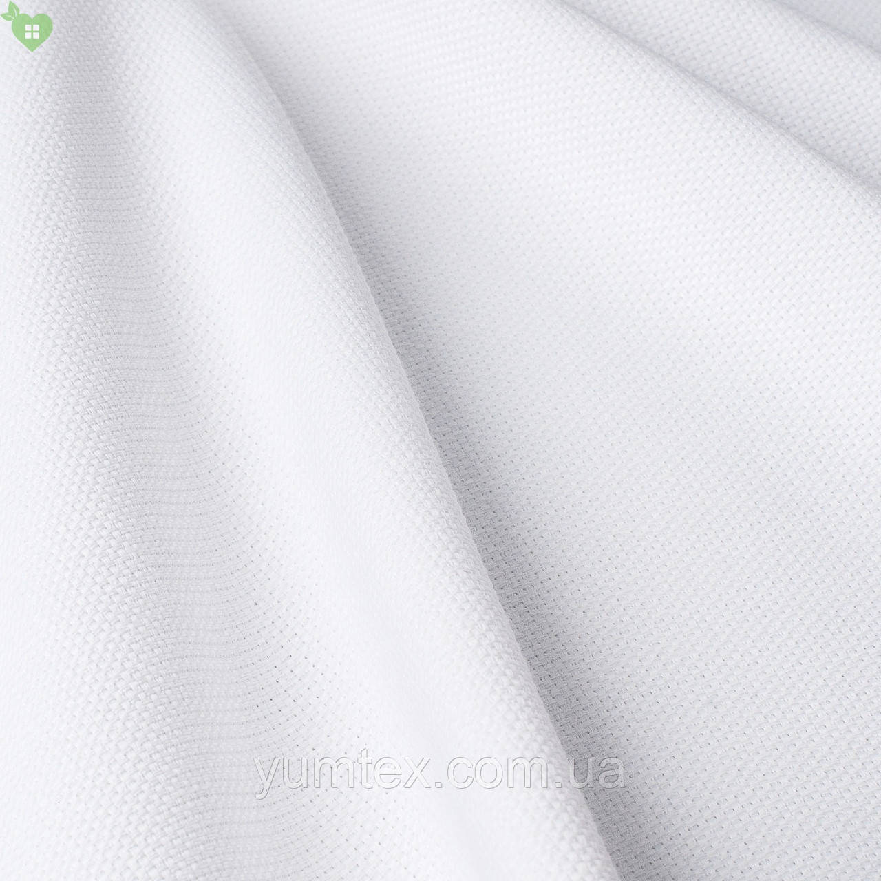 Скатертинна тканина для ресторану фактурна білого кольору Італія