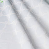 Скатертинна тканина для ресторану з ромбоподібним вензелем білого кольору Італія, фото 2