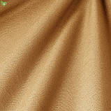 Готові штори 1,5*2,8 м (2 шт.) мікровелюр однотонний насичено-золотистого кольору 400000v9, фото 2