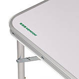 Розкладний стіл туристичний Кемпінг XN-12060 міцний великий алюмінієвий складний стіл в чохлі для пікніка, фото 8
