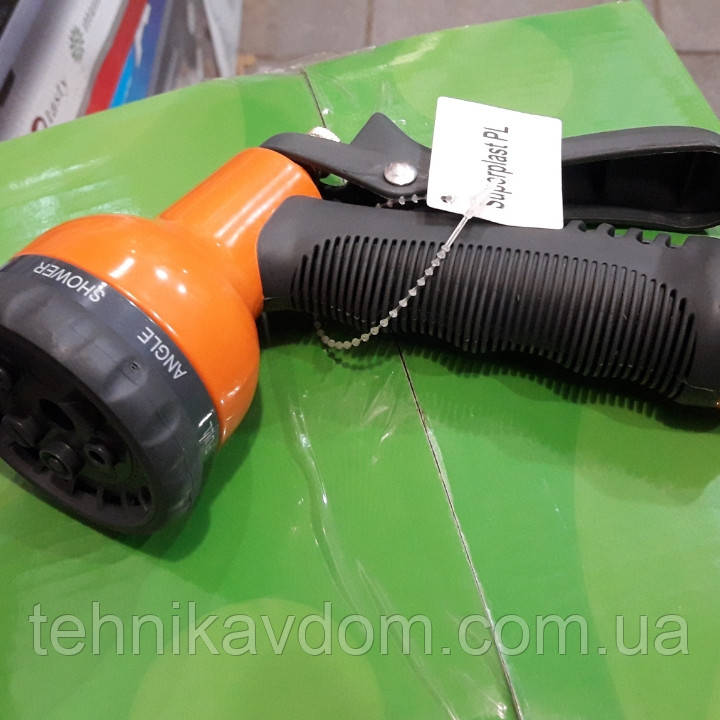 Пістолет для поливання YM7204 метал 7 позицій (гумова ручка)