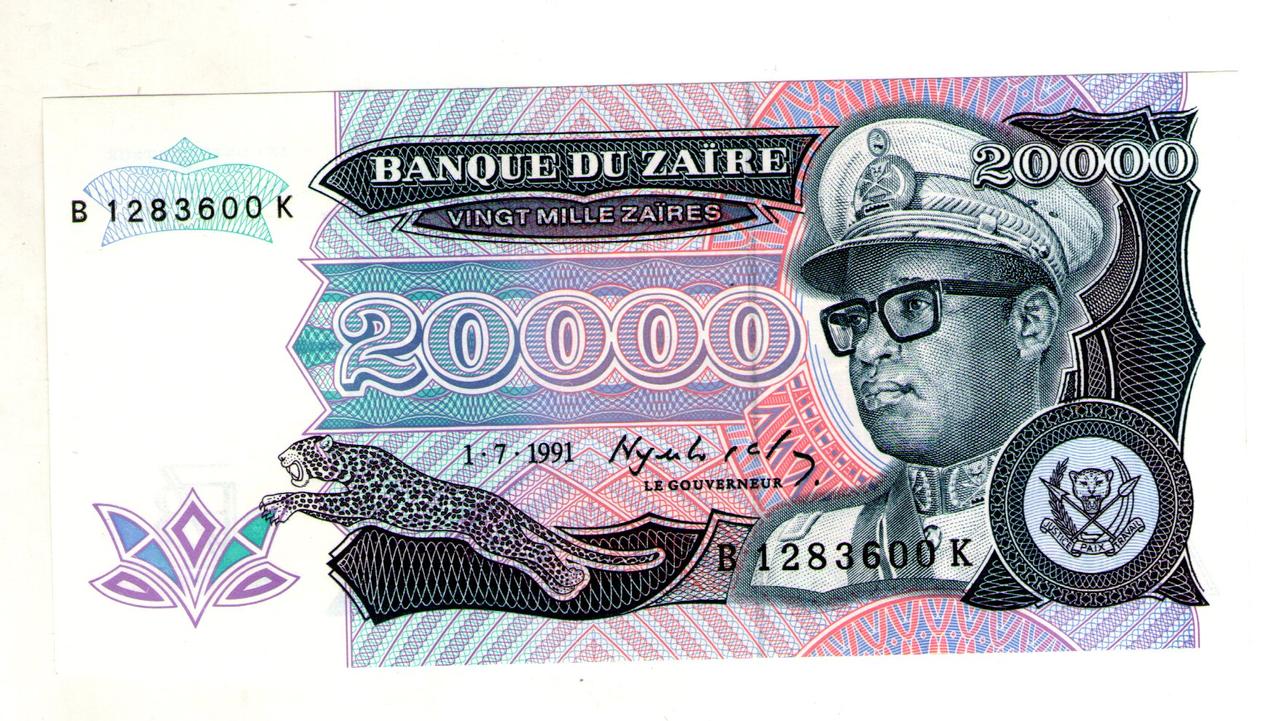 Заїр 20.000 заїре 1991 рік стан UNS No278, фото 1