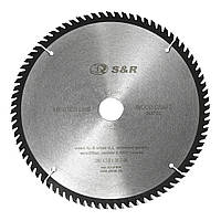 Диск пильний S&R WoodCraft 254 мм 80 зубів по дереву, ДСП, МДФ, ДВП