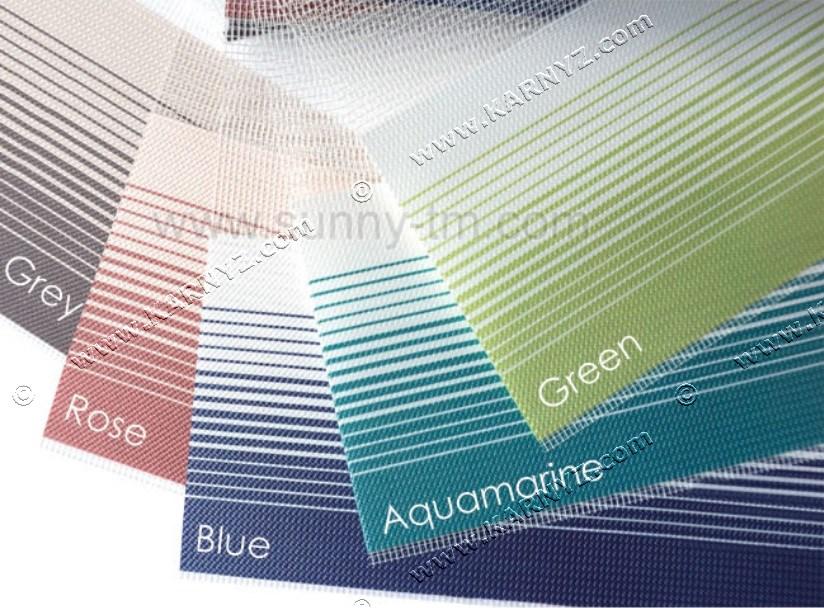 Ролета День-Ніч Флорида аквамарин, зелений, синій, рожевий, сірий, фото 1