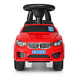 ✅ Дитяча машинка-штовхач BMW на гумових колесах з музикою, світлом фар, БМВ Bambi M 3147B-3, червона, фото 6