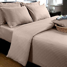 Комплект постельного белья полуторный 150*220 страйп сатин (17340)