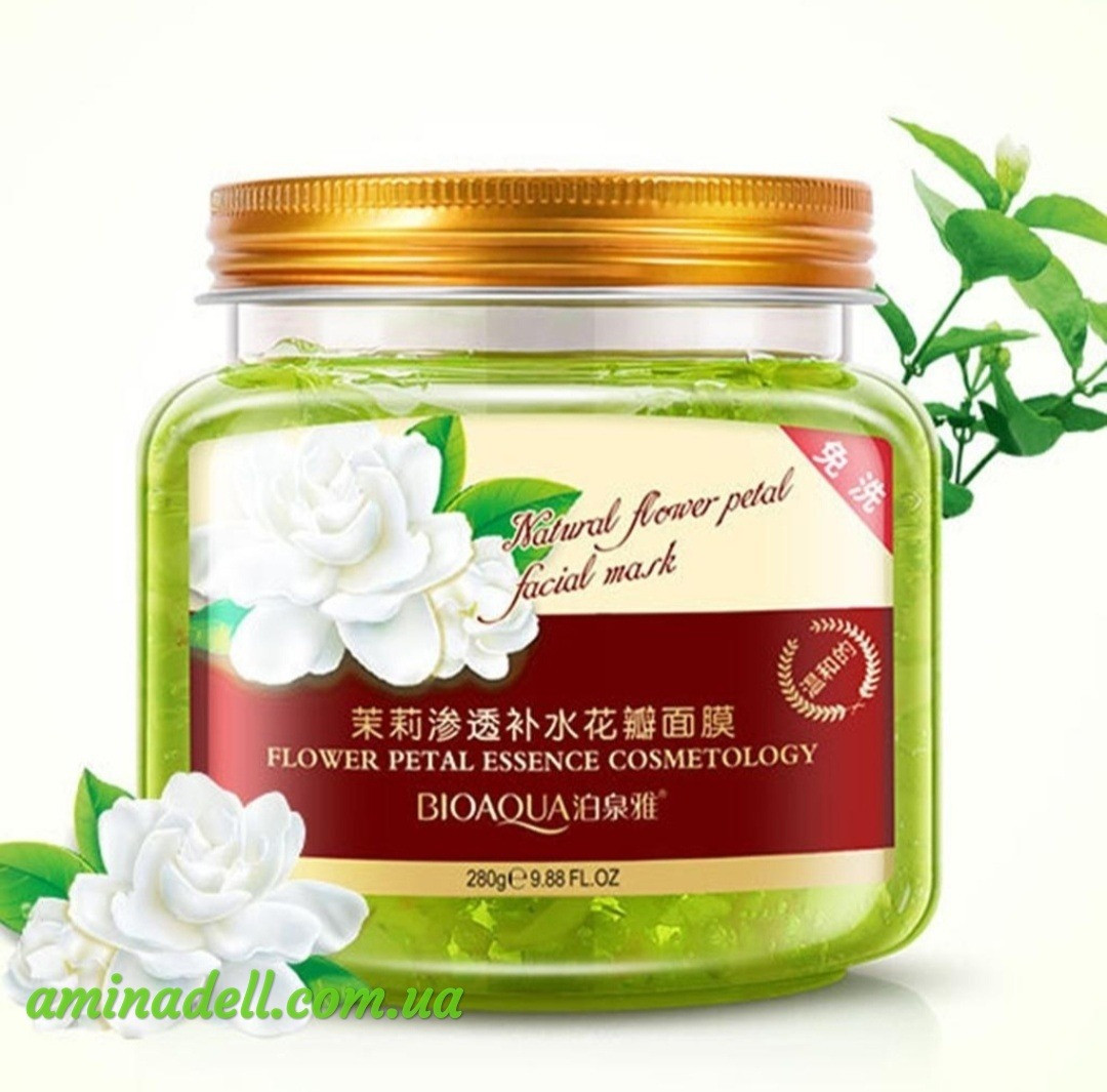 Незмивна нічна маска BIOAQUA Natural Flower Petal Facial Sleep Mask з екстрактом жасмину 280g