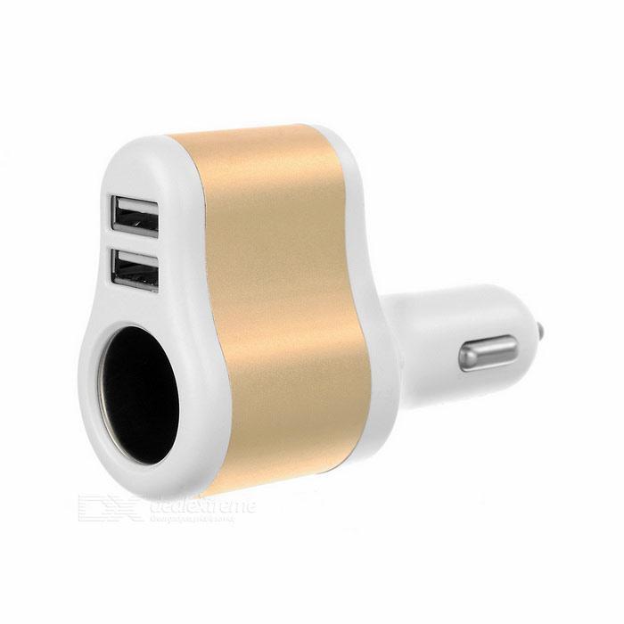 Автомобільний зарядний від прикурювача 2 USB RIAS Gold (2_005250)