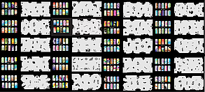 Набір трафаретів 20 шт. для nail art No4