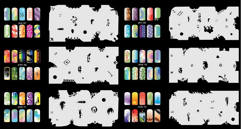 Набор трафаретов 20 шт. для nail art №4 - фото 3 - id-p96322815