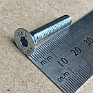 Гвинт потай з внутрішнім шестигранником Inbus DIN 7991 М6х30 мм. Білий цинк, фото 2