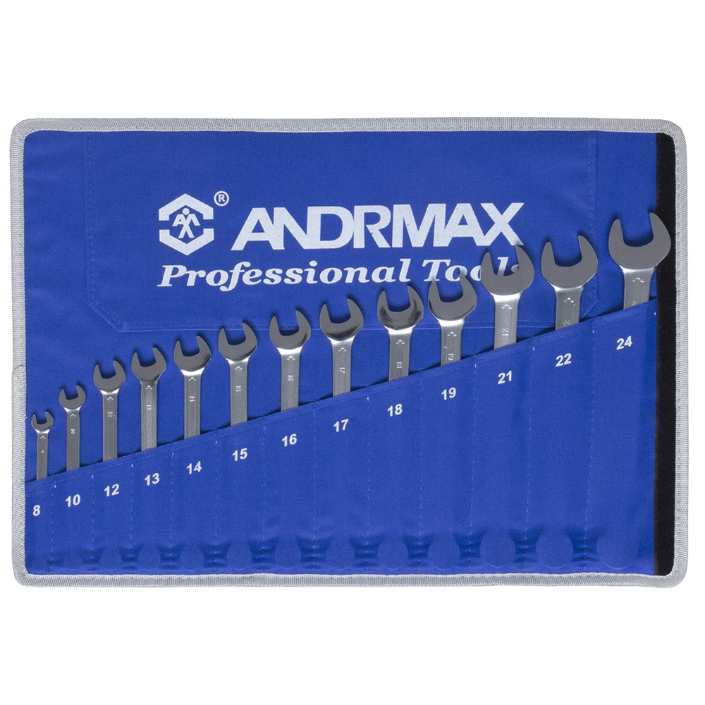  ключей комбинированных, 13 предметов ANDRMAX: Профессиональный .