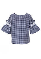Блузка школьная для девочки SLY 137/S/19 голубая 152-164