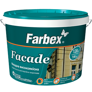 Фарба фасадна високоякісна «Facade» (Фасад) ТМ «Farbex», 3.6 кг (база С)