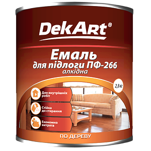 Емаль алкідна для підлоги ПФ-266 DekArt (червоно-коричнева) 2,8 кг