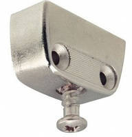 Стяжка кутова металева з гвинтом, нікельована