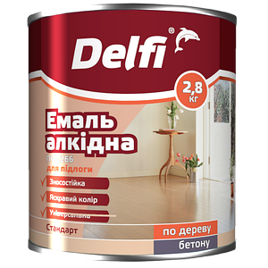 Емаль алкідна ПФ-266 для підлоги TM "Delfi" (жовто-коричнева) 2,8 кг