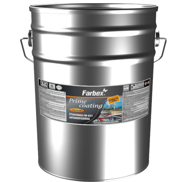 Грунтовка антикоррозийная ГФ-021 Farbex чёрная 25 кг купить, цена ...