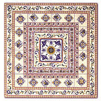 Керамическая плитка мозаика панно на пол Guadalerzas Roseton Gresmanc размер 1270x1270 мм.