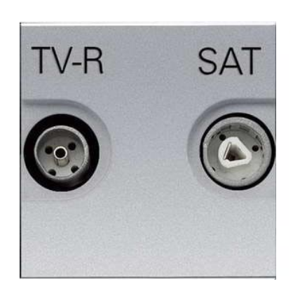 Розетка TV-R+SAT N2251.3 PL алюміній Zenit ABB NIESSEN