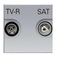 Розетка TV-R+SAT N2251.3 PL алюміній Zenit ABB NIESSEN