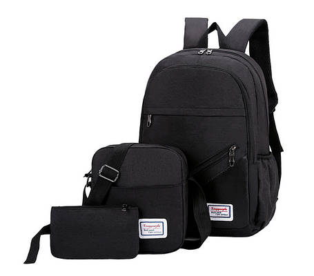 Стильний шкільний тканинний набір 3в1 рюкзак поштарка пенал, фото 1