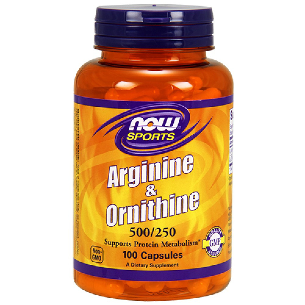 NOW - Arginine & Ornithine 500/250 (100 caps) \ Аргінін з орнитином