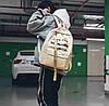 Великий тканинний рюкзак з принтом і стрічками, фото 5