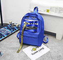 Шкільний тканинний рюкзак із принтом і стрічками, фото 5