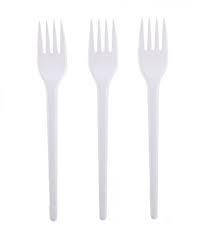 Пластикові виделки одноразові якісні якісні білого кольору 90 шт упаковка