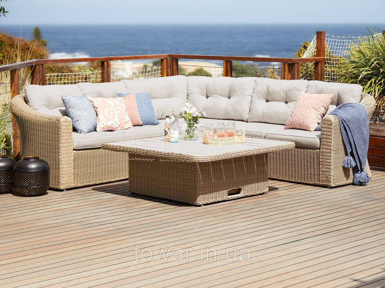 Садові меблі диван кутовий + стіл Хіт 2019