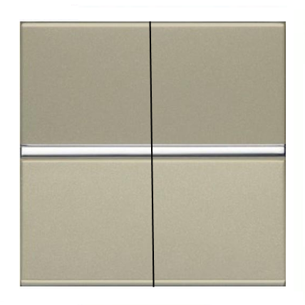 Вимикач 2-кл. прохідний  шампань Zenit ABB NIESSEN, 2 модуля