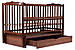 Ліжко Babyroom Веселка маятник, ящик, відкидний пліч DVMYO-3 бук горіх, фото 4