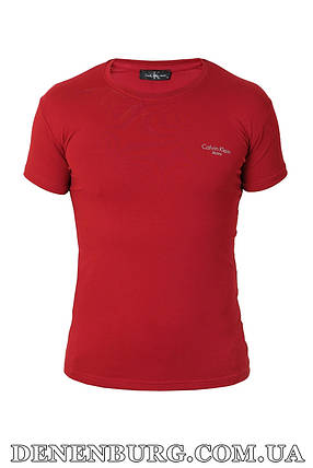Футболка чоловіча CALVIN KLEIN 22-718-0 (22-B718-0) бордова, фото 2