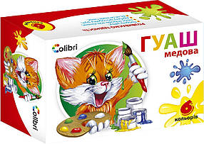 !!!Суха!!! Гуаш "Гавчик та Мурчик" 6 кольорів (дитячі гуашеві фарби для малювання) Ц396006У KNZ