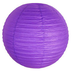 Куля плісе декоративна підвісна 30 см фіолетова