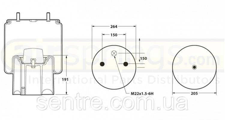 Пневмоподушках Kogel 21230298K 1T17DJ-6 SA520499CP SABO
