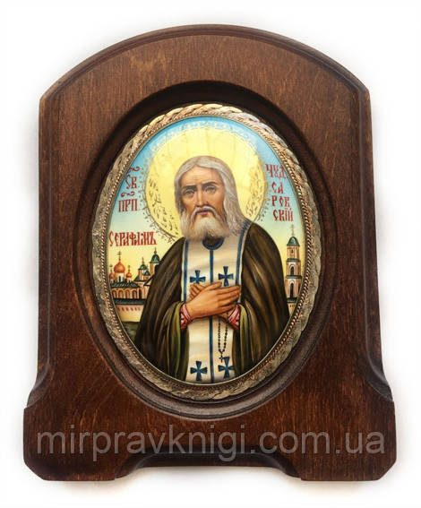 Ікона з фініфті «Св. Серафим Саровський»