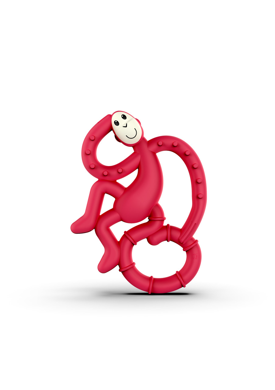 Дитяча іграшка-грызушка Маленька танцююча Мавпочка (10 см) ТМ MATCHISTICK MONKEY Червоний MM-ММТ-004